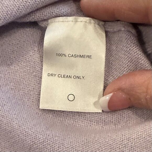 CLASSIQUES ENTIER CASHMERE LILAC SHORT SLEEVE PULLOVER SWEATER SIZE SMALL - Picture 3 of 3